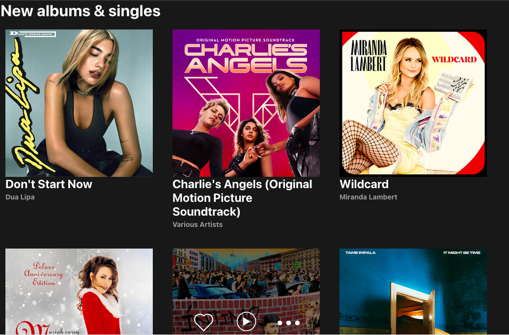 Spotify music release with the fetching of API